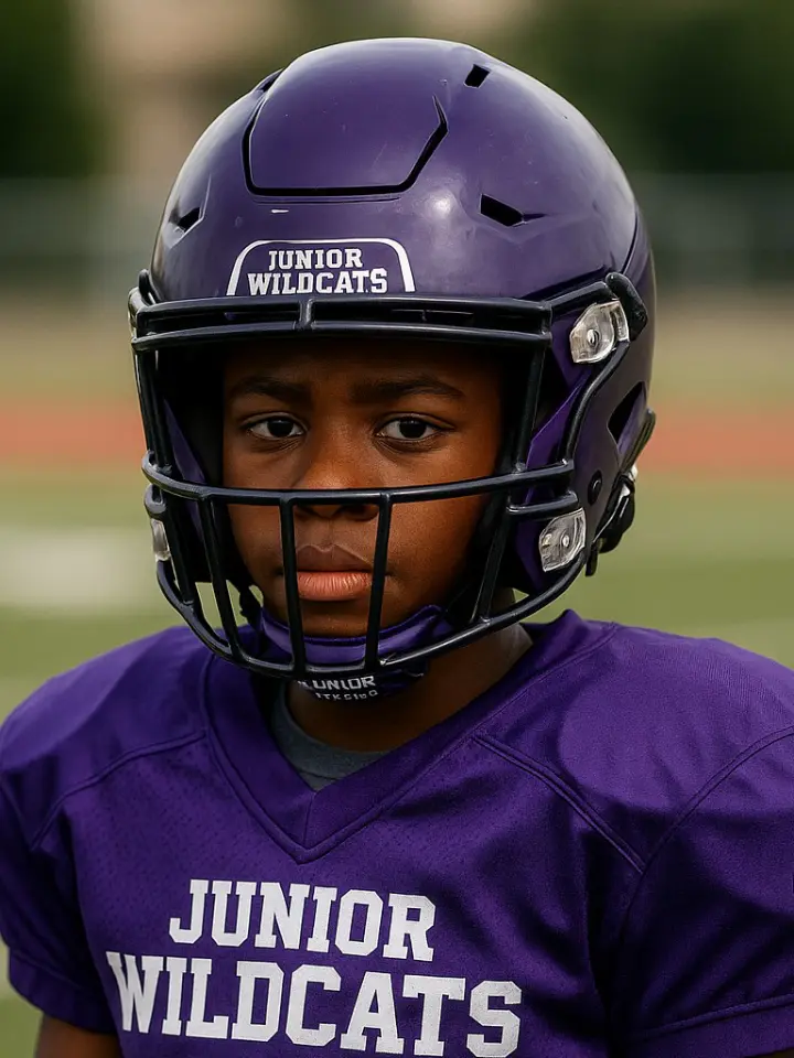 Jr wildcats boys football single player